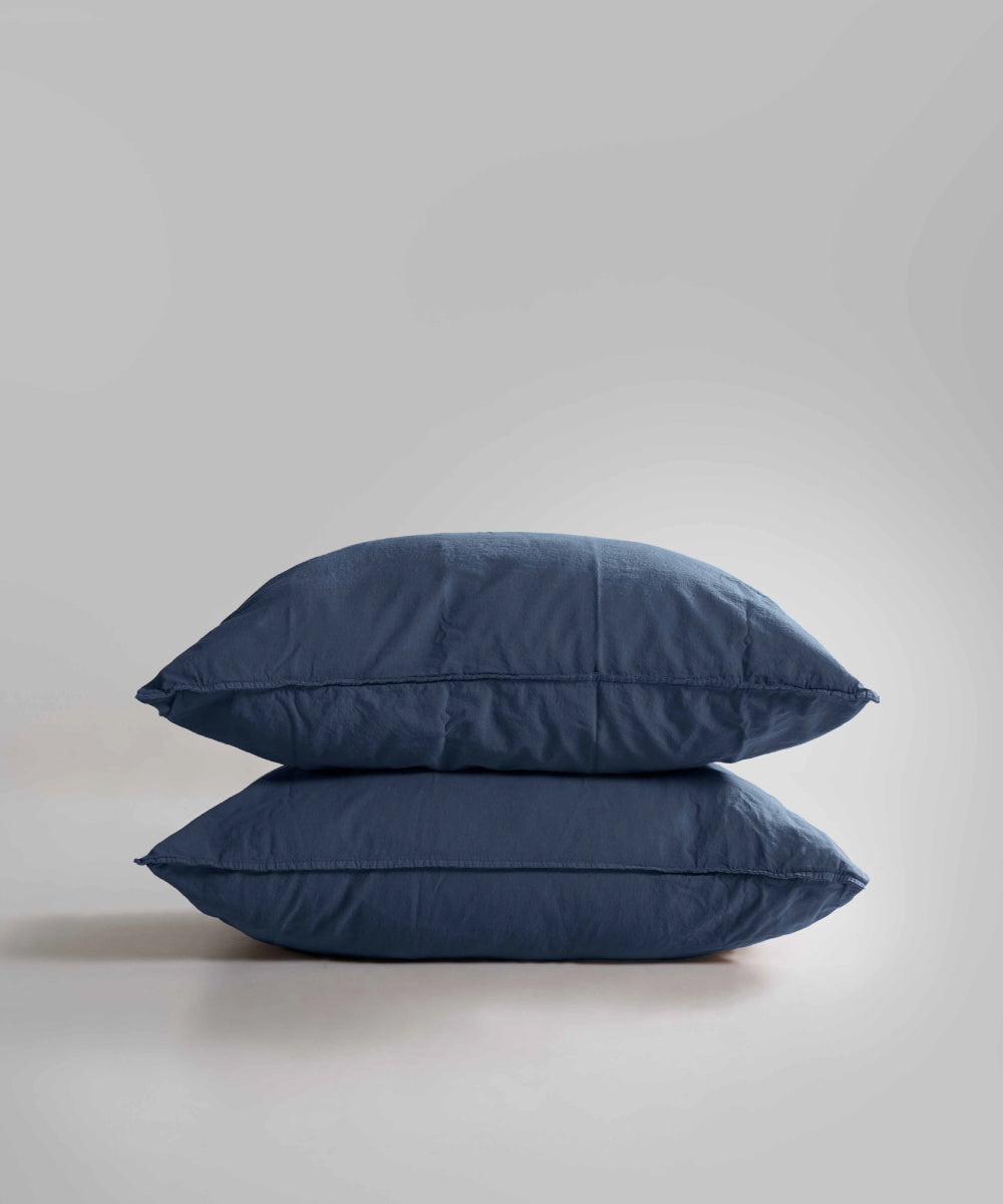 Наволочки Stonewashed Standart 100% Бавовна - Dress Blue