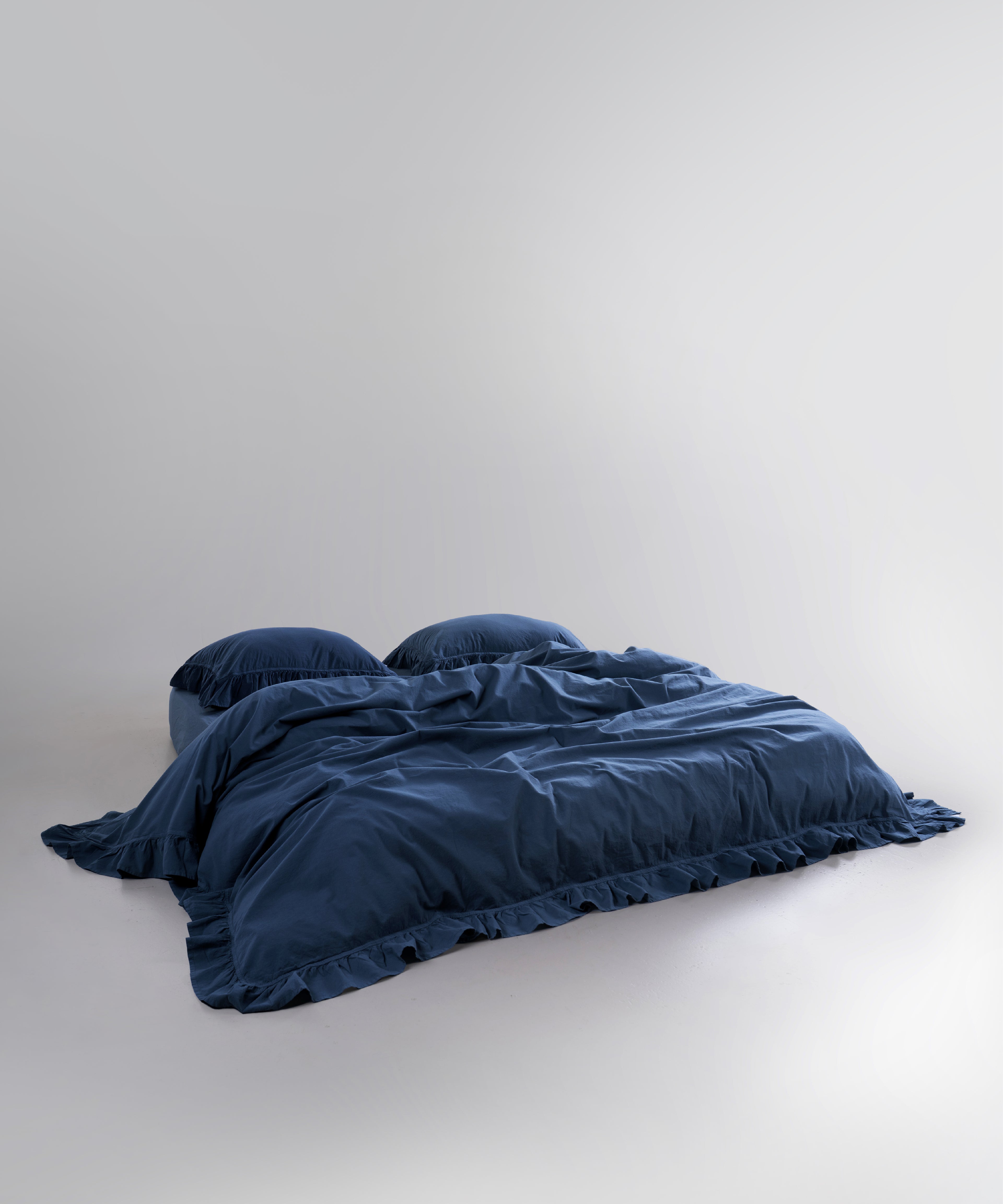 Exclusive Комплект Постільної Білизни З Рюшами З Stonewashed Бавовни 100%, Dress Blue