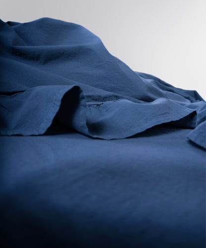 Exclusive Комплект Постільної Білизни З Рюшами З Stonewashed Бавовни 100%, Dress Blue