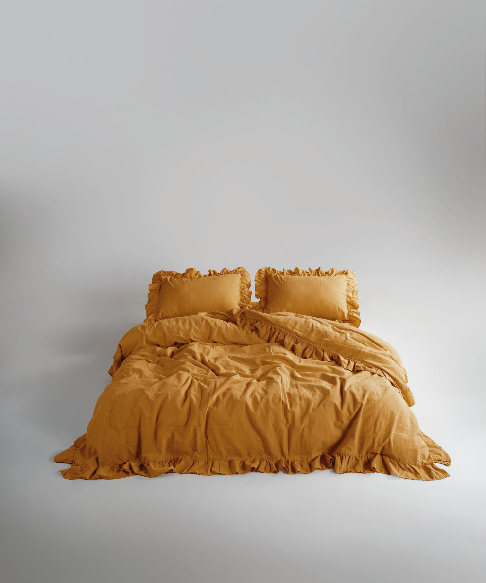 Комплект постільної білизни Stonewashed Exclusive 100% Бавовна-Mustard