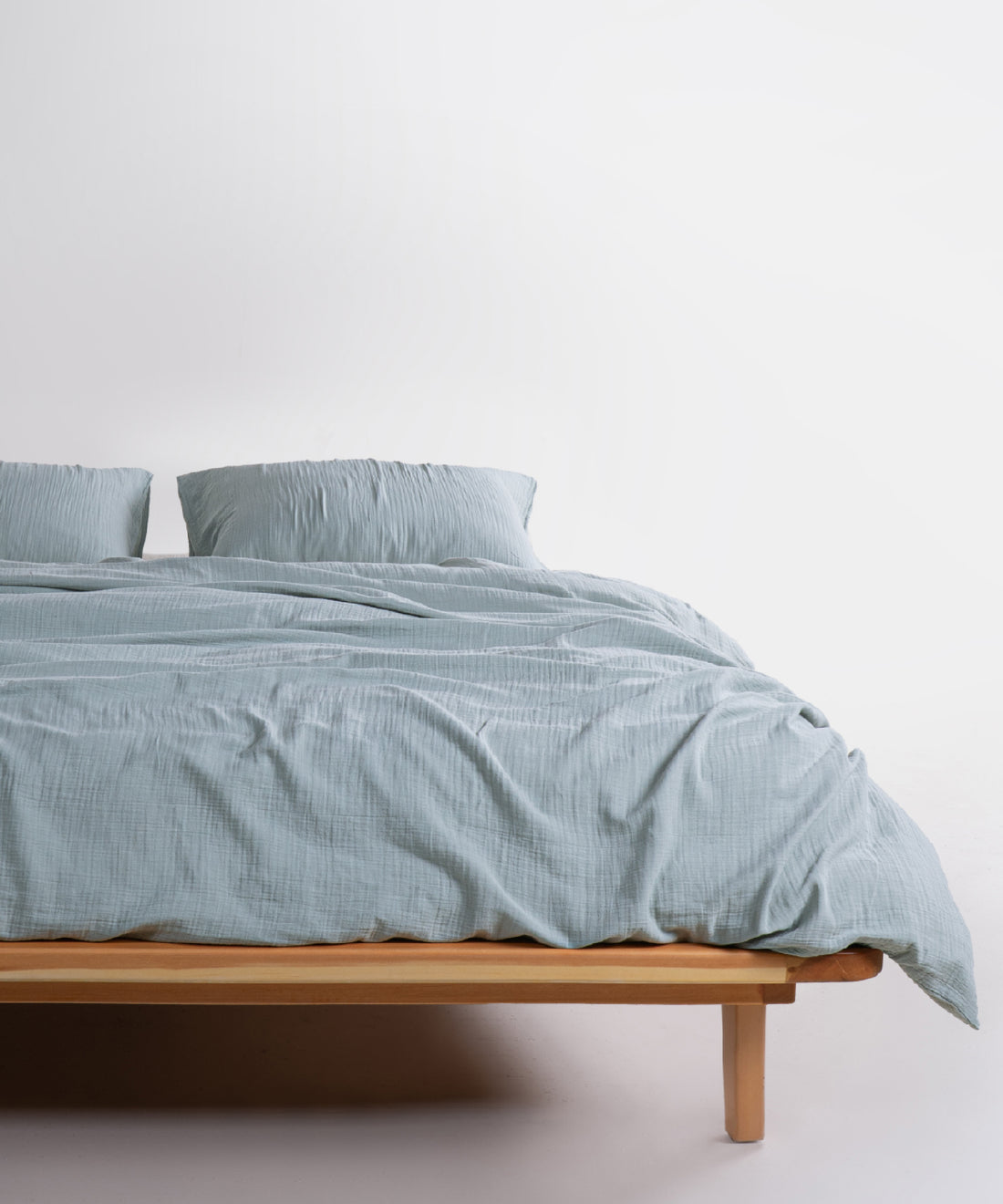 Комплект постільної білизни Cloud 100% натуральна бавовна муслін (Ocean / Світло-блакитний)