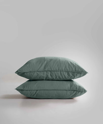 Наволочки Stonewashed Standart 100% Бавовна - Natural Green