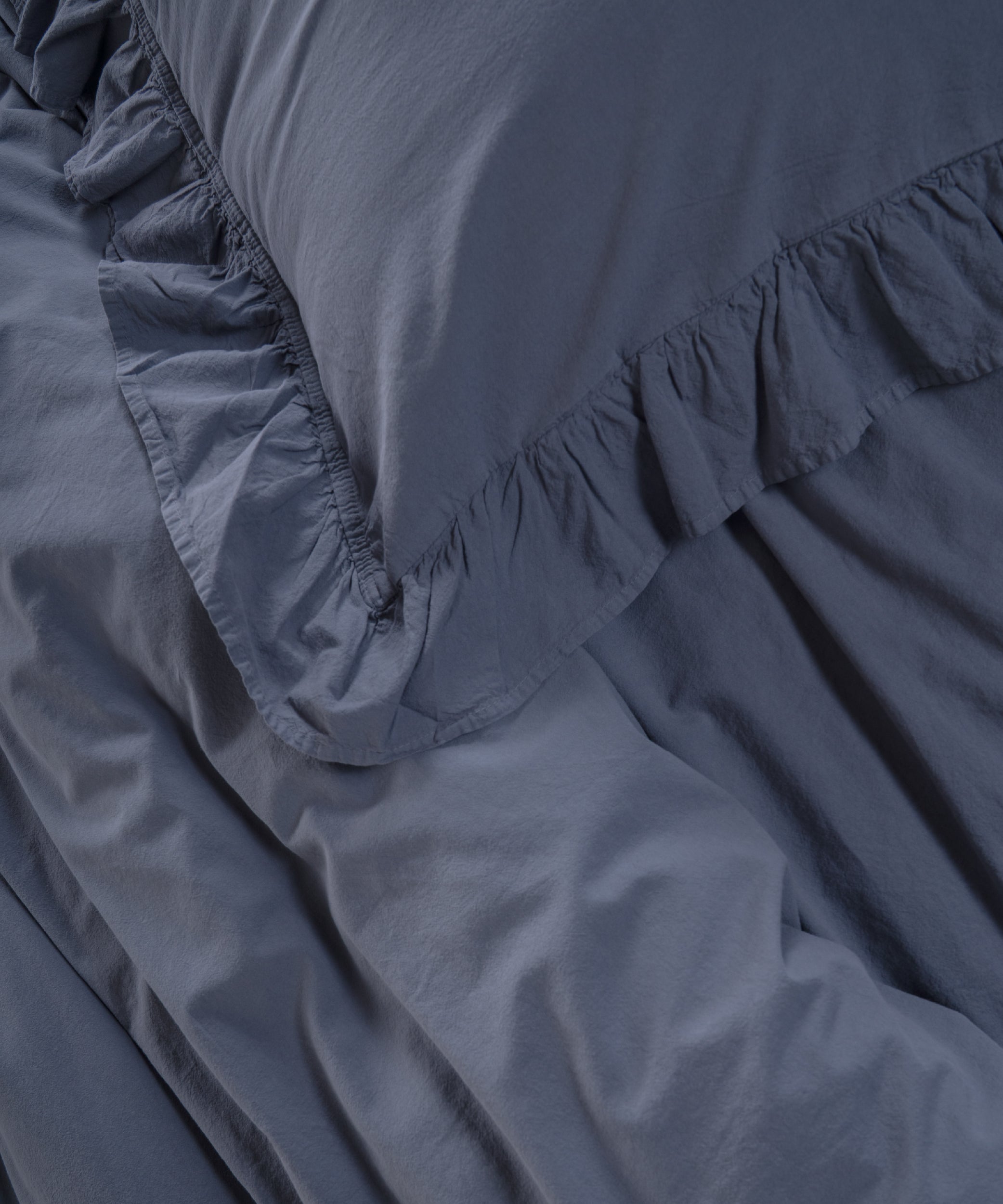 Exclusive Комплект Постільної Білизни З Рюшами З Stonewashed Бавовни 100%, Natural Grey