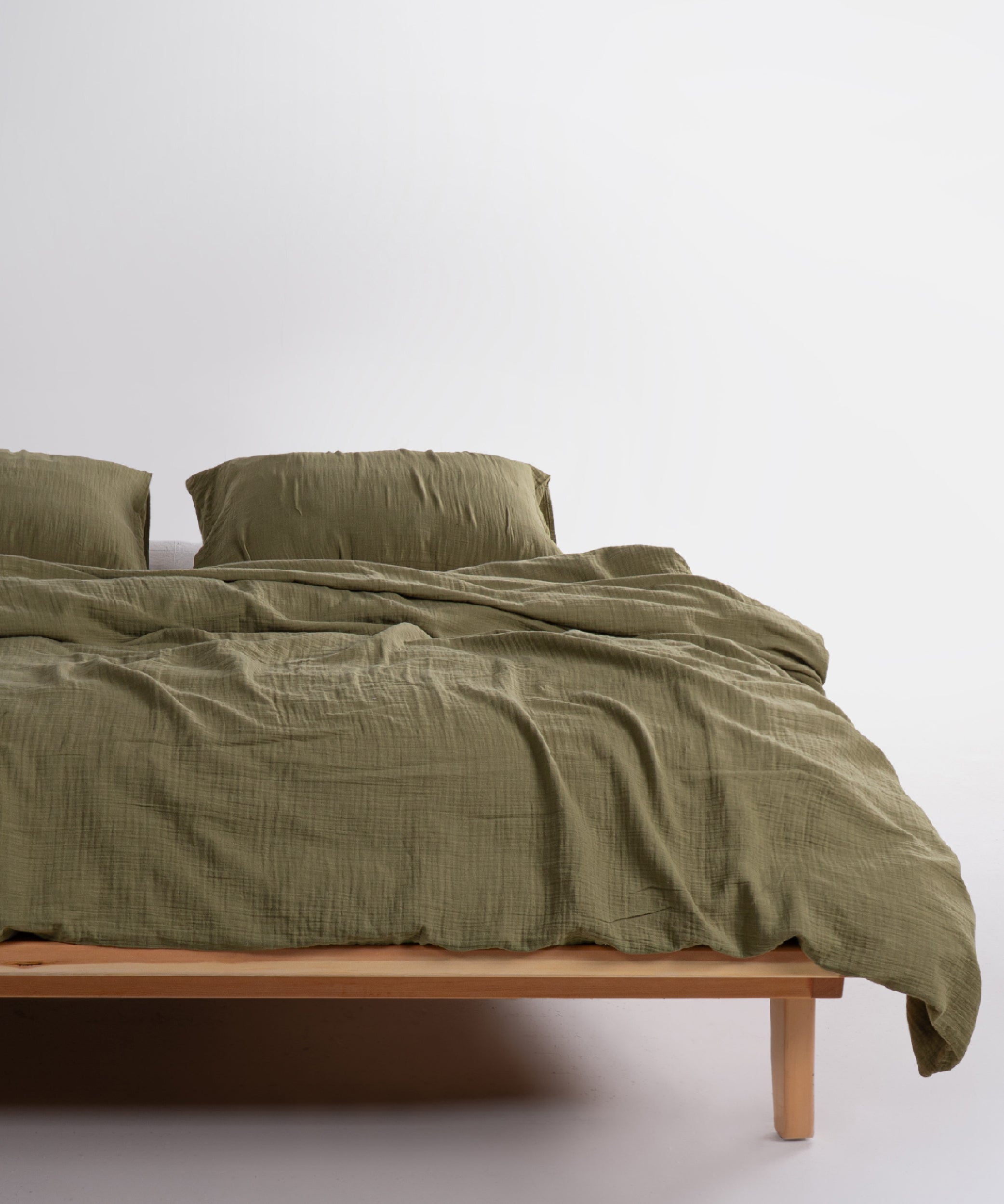 Комплект постільної білизни Cloud 100% натуральна бавовна муслін (Olive Green)