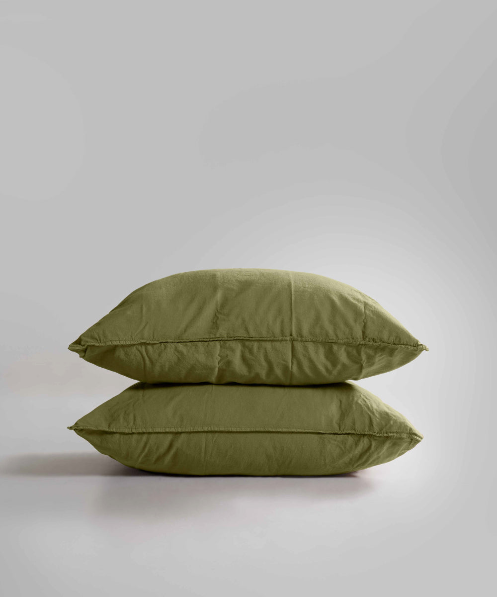 Наволочки Stonewashed Standart 100% Бавовна - Olive