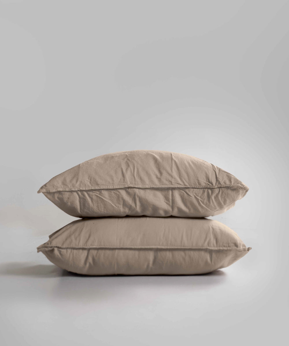Наволочки Stonewashed Standart 100% Бавовна - Oxford Tan