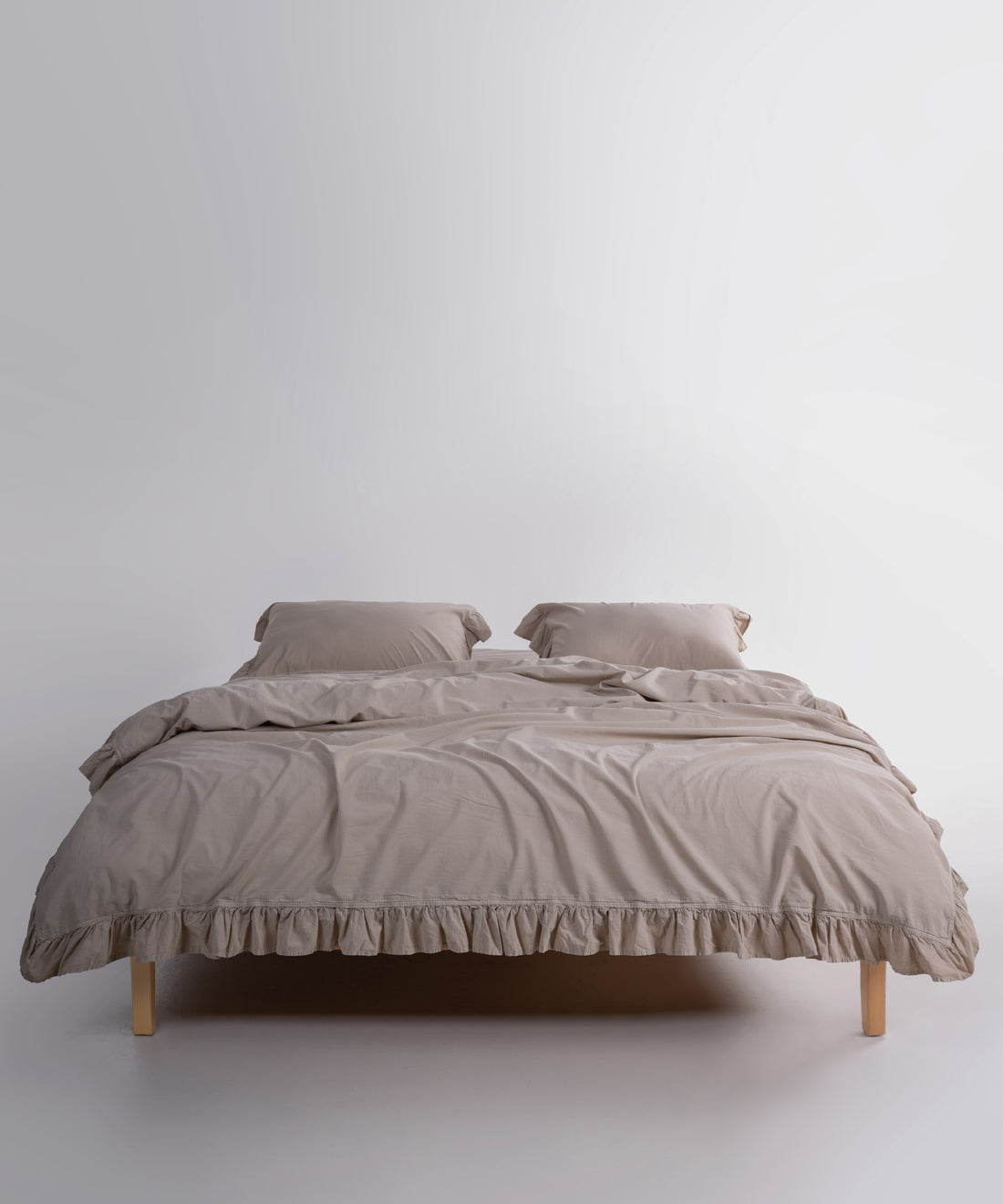 Exclusive Комплект Постільної Білизни З Рюшами З Stonewashed Бавовни 100%, Oxfordtan
