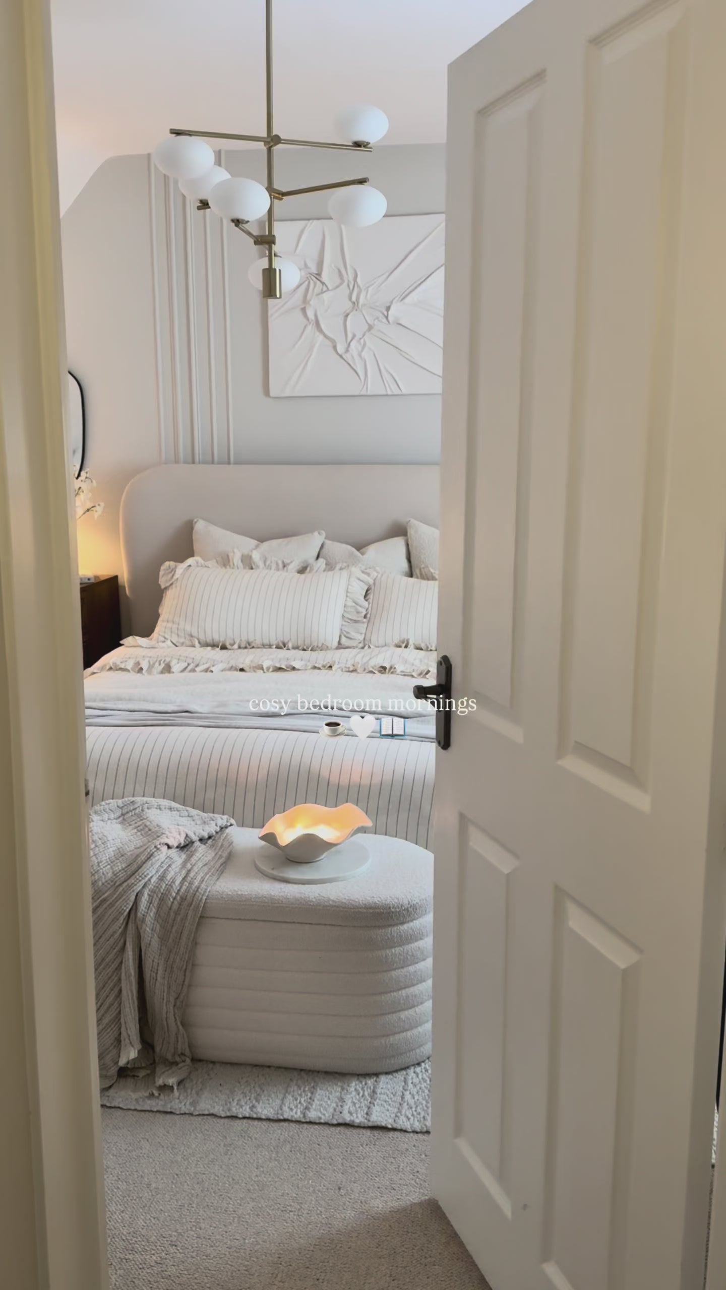 Комплект постільної білизни Leila 100% Бавовна (Garment Washed) – Натуральний крем із чорними смужками