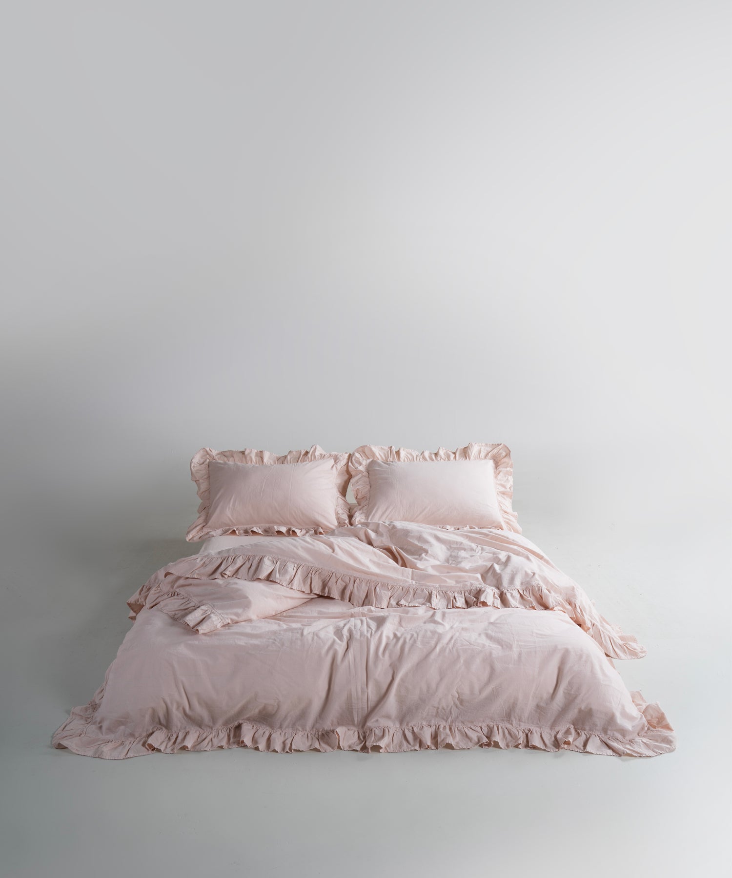Exclusive Комплект Постільної Білизни З Рюшами З Stonewashed Бавовни 100%, Pristine