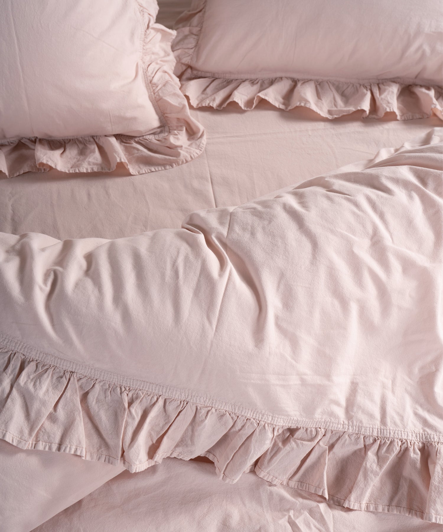 Exclusive Комплект Постільної Білизни З Рюшами З Stonewashed Бавовни 100%, Pristine