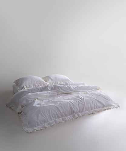 Exclusive Комплект Постільної Білизни З Рюшами З Stonewashed Бавовни 100%, Snow White